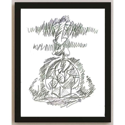 Nezih Danyal Tipler Kişiye Özel Sertifikalı Sınırlı Fine Art Karikatür Baskı NTP00298