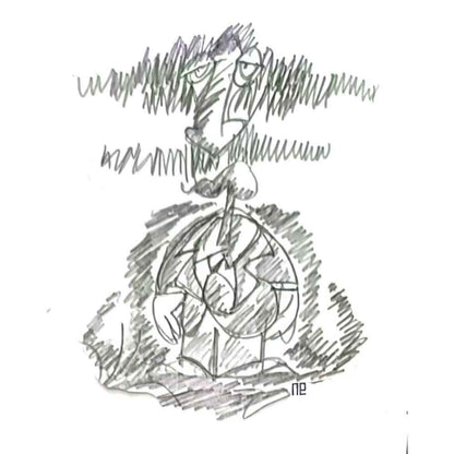 Nezih Danyal Tipler Kişiye Özel Sertifikalı Sınırlı Fine Art Karikatür Baskı NTP00298