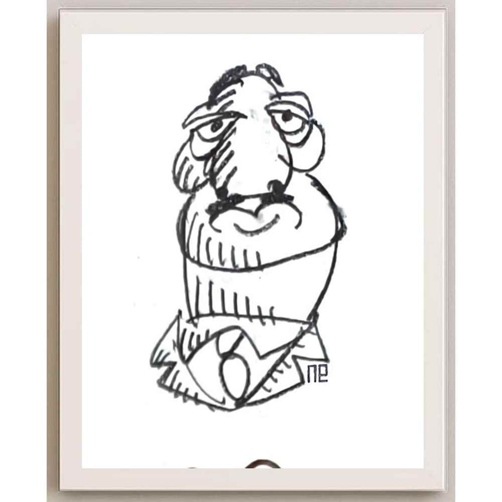 Nezih Danyal Tipler Kişiye Özel Sertifikalı Sınırlı Fine Art Karikatür Baskı NTP00300