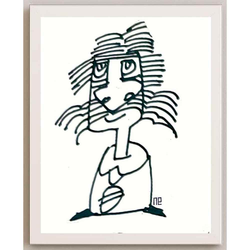 Nezih Danyal Tipler Kişiye Özel Sertifikalı Sınırlı Fine Art Karikatür Baskı NTP00301