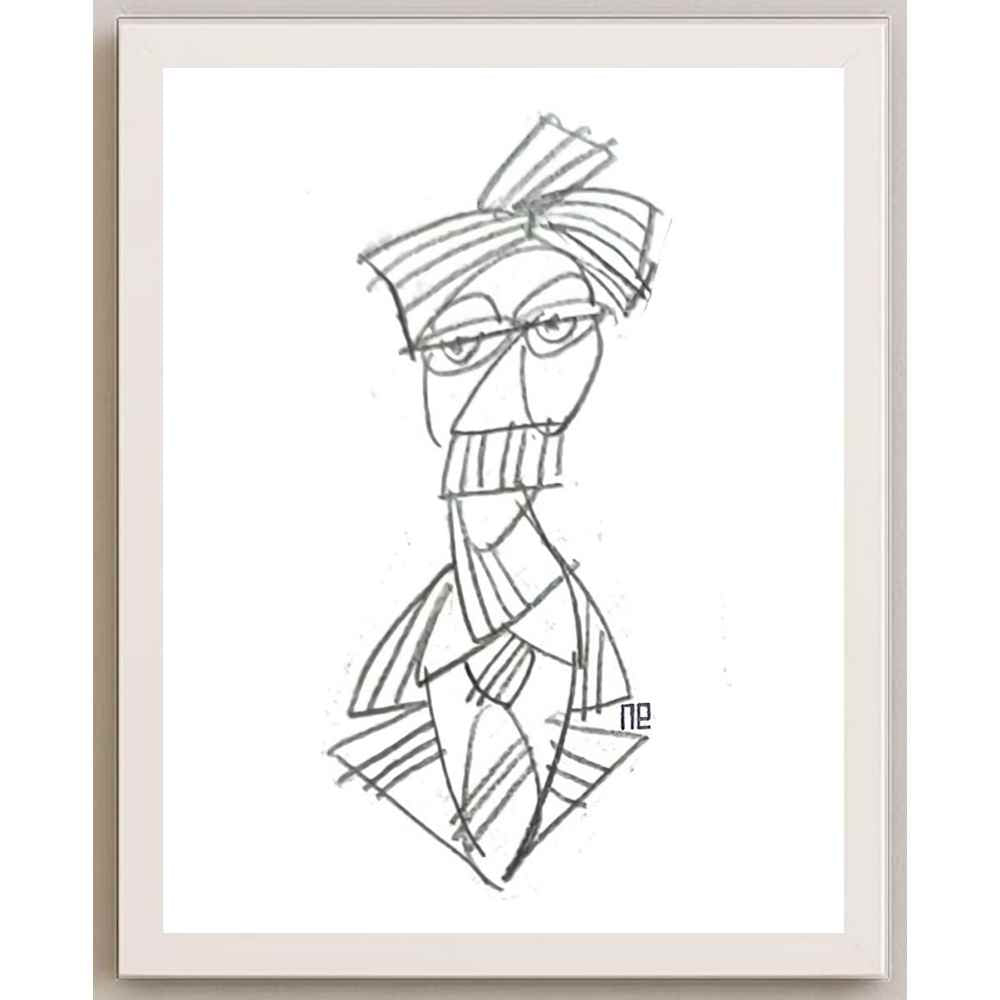 Nezih Danyal Tipler Kişiye Özel Sertifikalı Sınırlı Fine Art Karikatür Baskı NTP00302