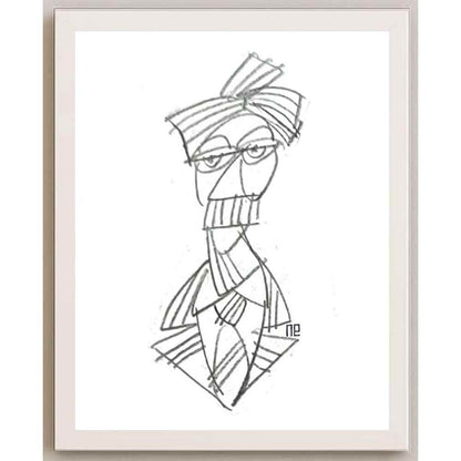 Nezih Danyal Tipler Kişiye Özel Sertifikalı Sınırlı Fine Art Karikatür Baskı NTP00302