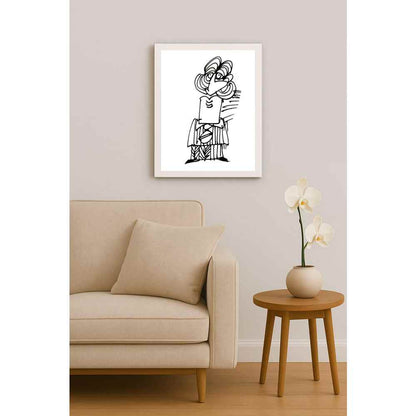 Nezih Danyal Tipler Kişiye Özel Sertifikalı Sınırlı Fine Art Karikatür Baskı NTP00304