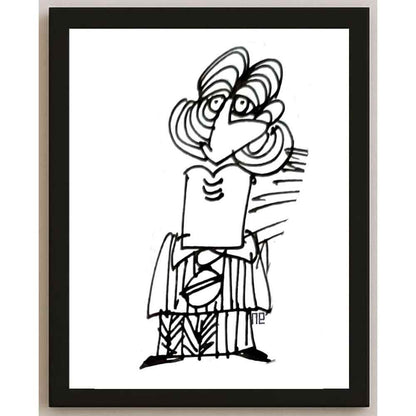 Nezih Danyal Tipler Kişiye Özel Sertifikalı Sınırlı Fine Art Karikatür Baskı NTP00304