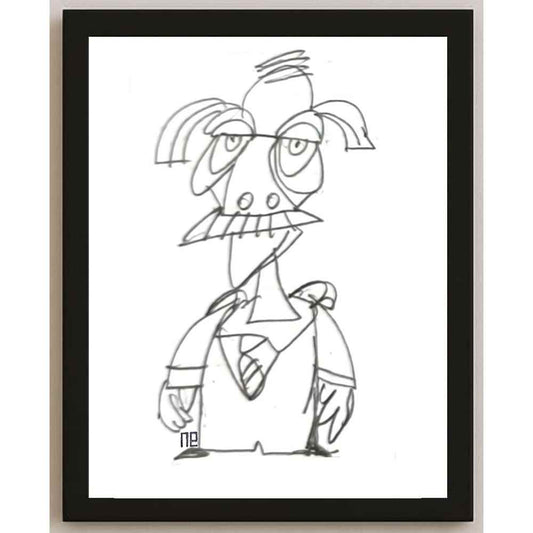 Nezih Danyal Tipler Kişiye Özel Sertifikalı Sınırlı Fine Art Karikatür Baskı NTP00306