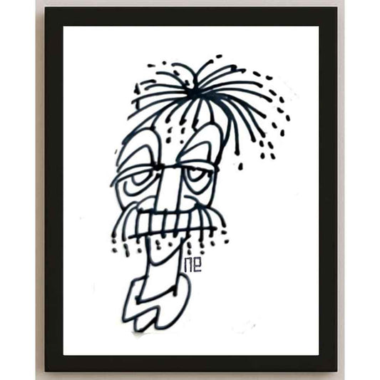 Nezih Danyal Tipler Kişiye Özel Sertifikalı Sınırlı Fine Art Karikatür Baskı NTP00307