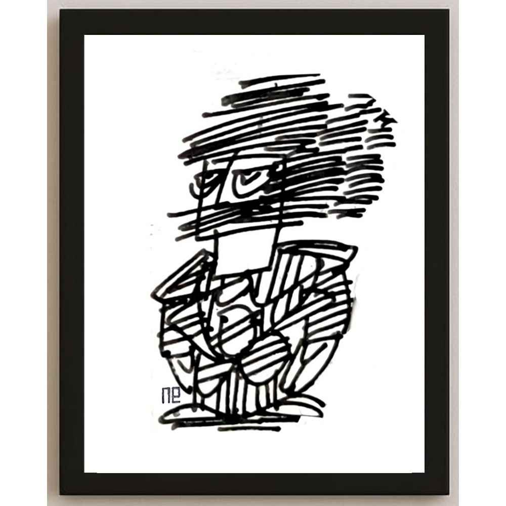 Nezih Danyal Tipler Kişiye Özel Sertifikalı Sınırlı Fine Art Karikatür Baskı NTP00309