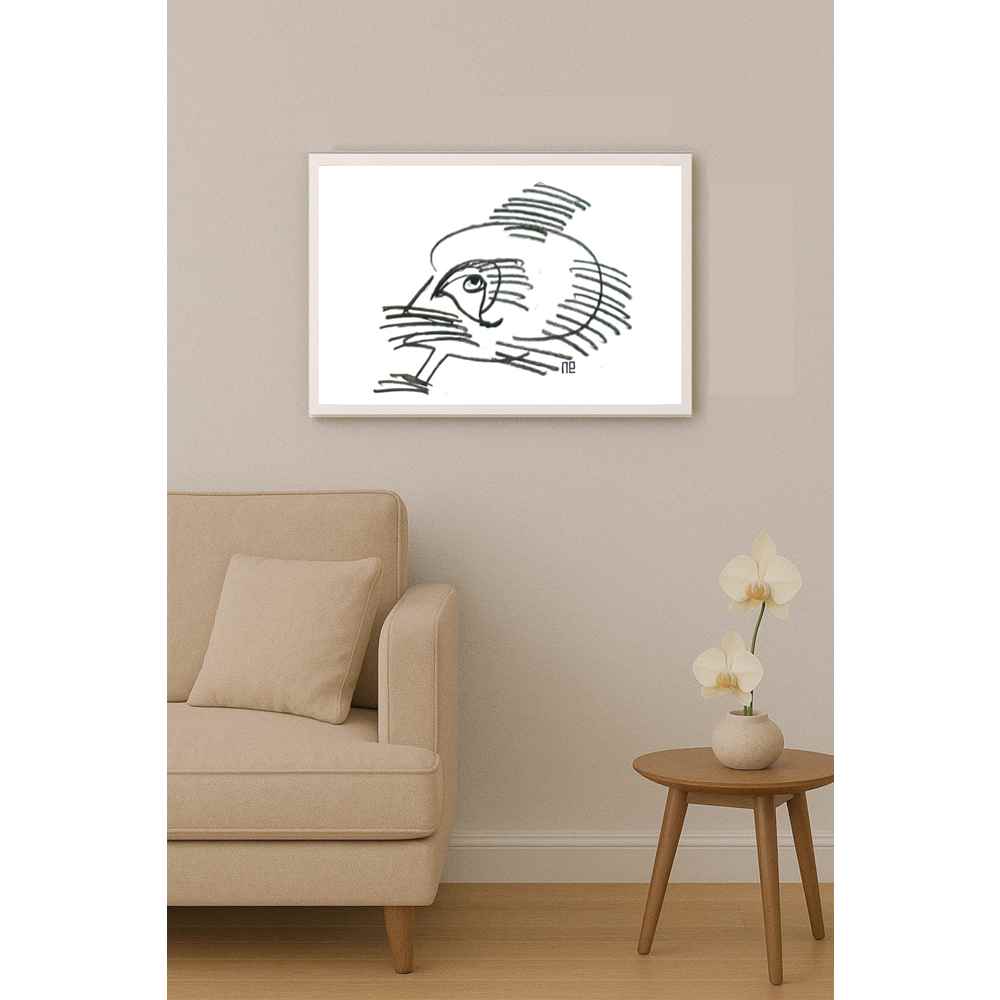 Nezih Danyal Tipler Kişiye Özel Sertifikalı Sınırlı Fine Art Karikatür Baskı NTP00312