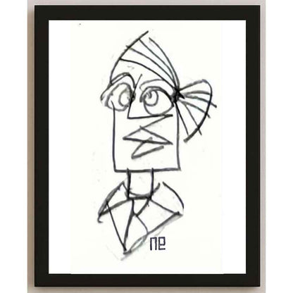 Nezih Danyal Tipler Kişiye Özel Sertifikalı Sınırlı Fine Art Karikatür Baskı NTP00314