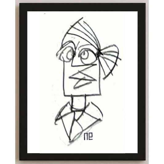 Nezih Danyal Tipler Kişiye Özel Sertifikalı Sınırlı Fine Art Karikatür Baskı NTP00314