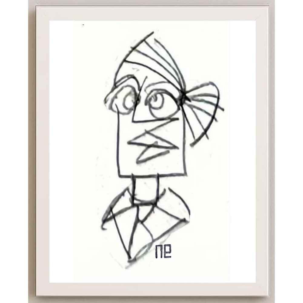 Nezih Danyal Tipler Kişiye Özel Sertifikalı Sınırlı Fine Art Karikatür Baskı NTP00314