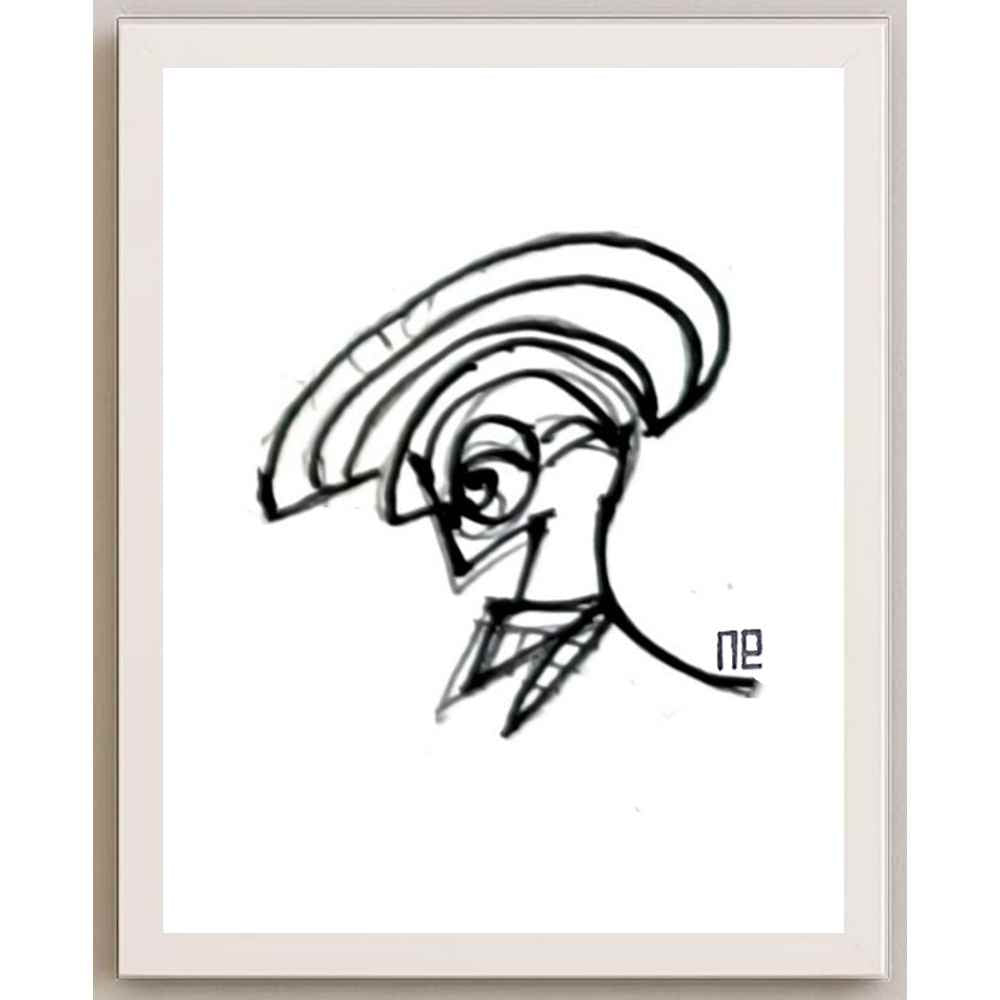 Nezih Danyal Tipler Kişiye Özel Sertifikalı Sınırlı Fine Art Karikatür Baskı NTP00316