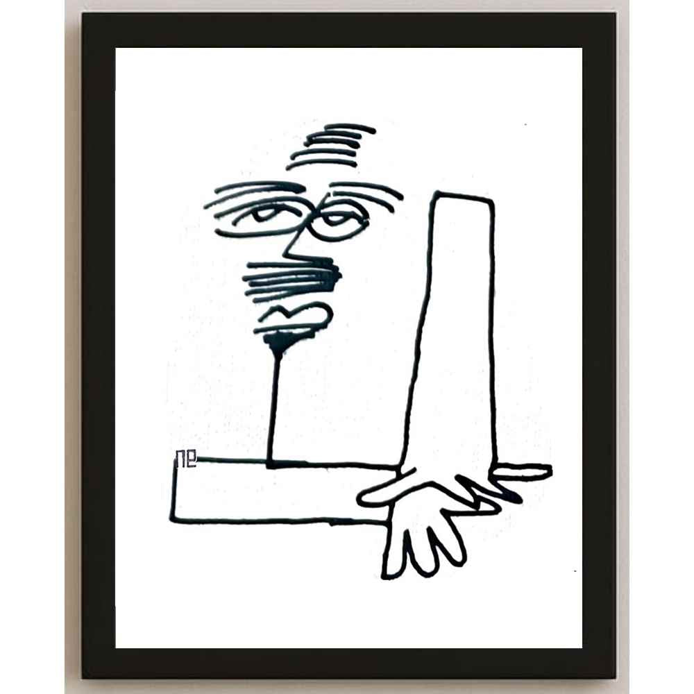 Nezih Danyal Tipler Kişiye Özel Sertifikalı Sınırlı Fine Art Karikatür Baskı NTP00317