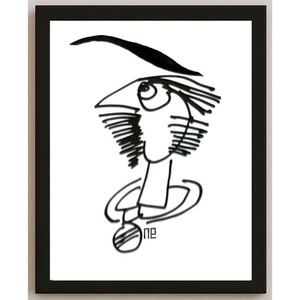 Nezih Danyal Tipler Kişiye Özel Sertifikalı Sınırlı Fine Art Karikatür Baskı NTP00322