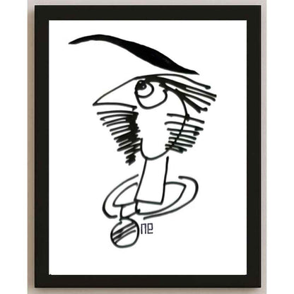 Nezih Danyal Tipler Kişiye Özel Sertifikalı Sınırlı Fine Art Karikatür Baskı NTP00322