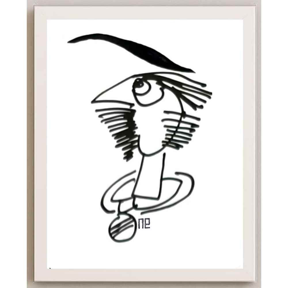 Nezih Danyal Tipler Kişiye Özel Sertifikalı Sınırlı Fine Art Karikatür Baskı NTP00322