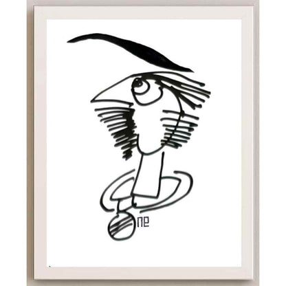 Nezih Danyal Tipler Kişiye Özel Sertifikalı Sınırlı Fine Art Karikatür Baskı NTP00322