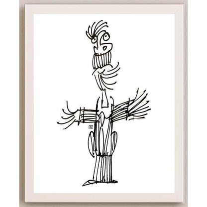 Nezih Danyal Tipler Kişiye Özel Sertifikalı Sınırlı Fine Art Karikatür Baskı NTP00323