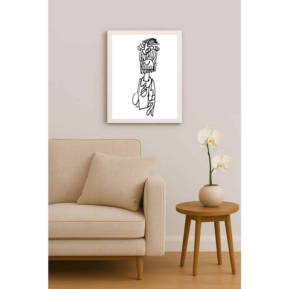 Nezih Danyal Tipler Kişiye Özel Sertifikalı Sınırlı Fine Art Karikatür Baskı NTP00325