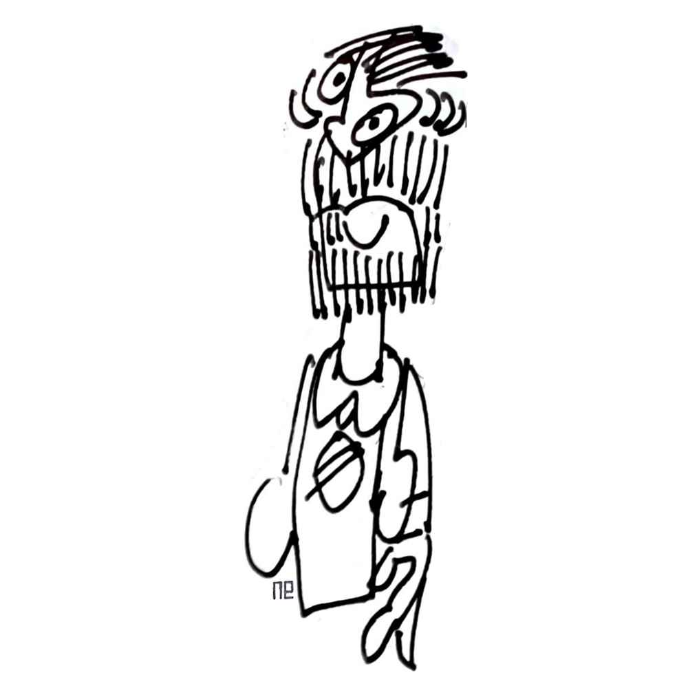 Nezih Danyal Tipler Kişiye Özel Sertifikalı Sınırlı Fine Art Karikatür Baskı NTP00325