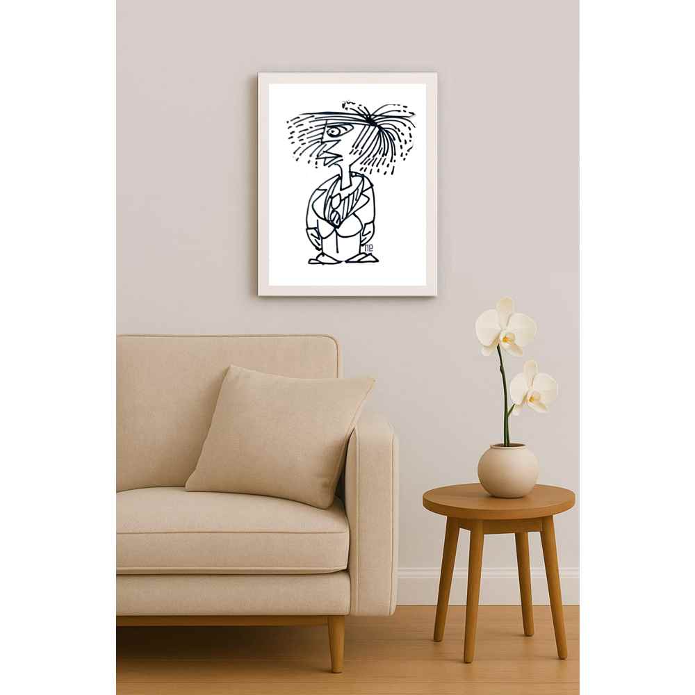 Nezih Danyal Tipler Kişiye Özel Sertifikalı Sınırlı Fine Art Karikatür Baskı NTP00331