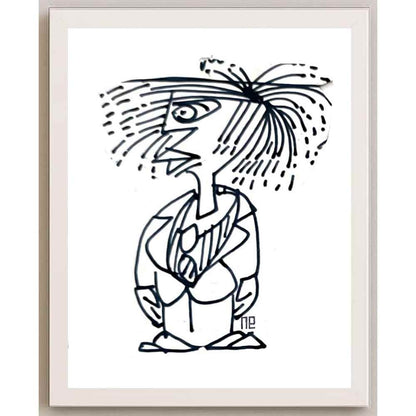 Nezih Danyal Tipler Kişiye Özel Sertifikalı Sınırlı Fine Art Karikatür Baskı NTP00331