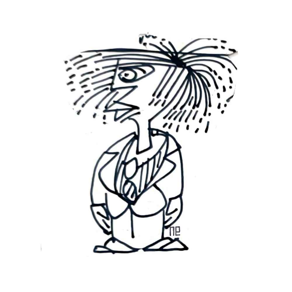 Nezih Danyal Tipler Kişiye Özel Sertifikalı Sınırlı Fine Art Karikatür Baskı NTP00331
