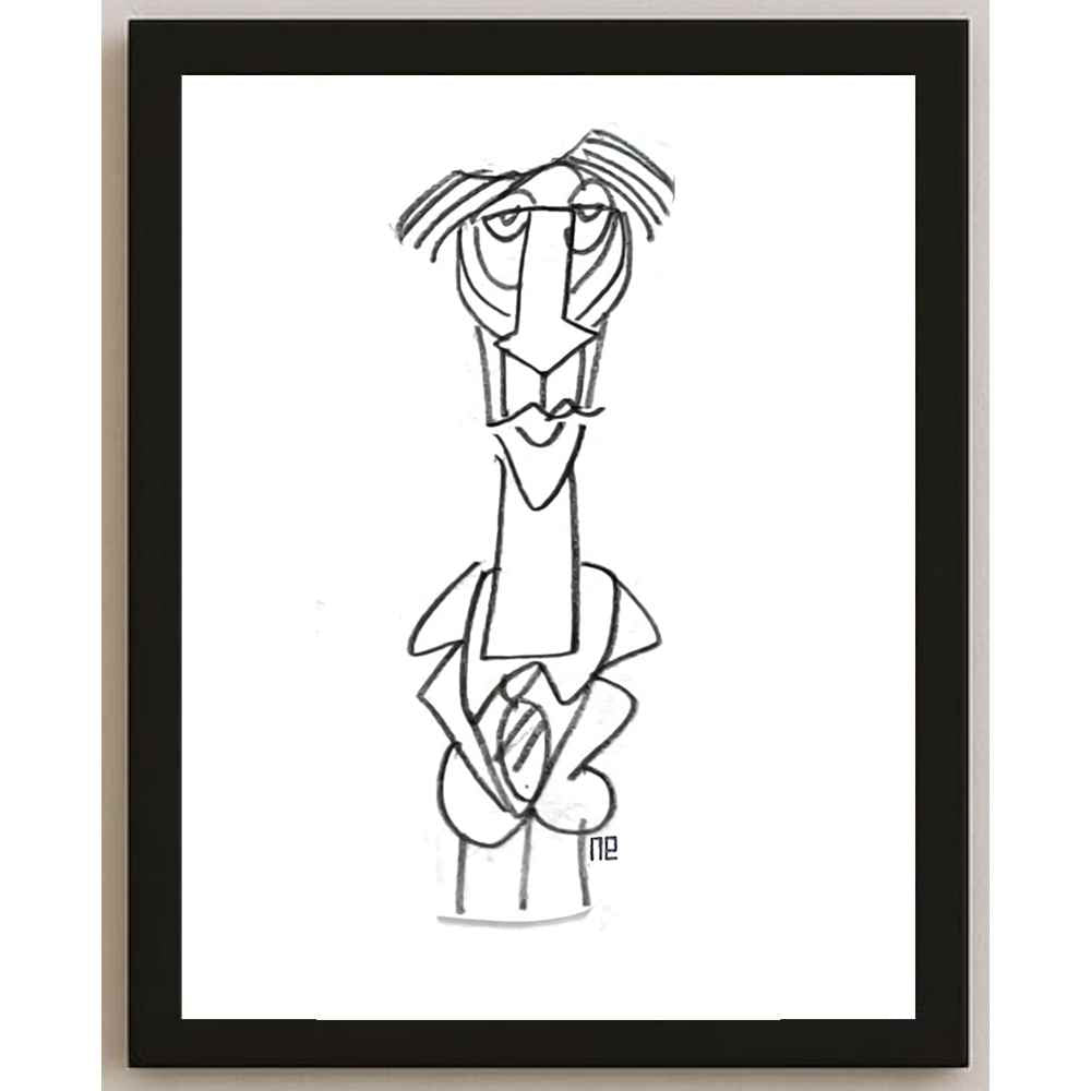 Nezih Danyal Tipler Kişiye Özel Sertifikalı Sınırlı Fine Art Karikatür Baskı NTP00334