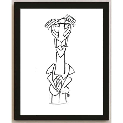 Nezih Danyal Tipler Kişiye Özel Sertifikalı Sınırlı Fine Art Karikatür Baskı NTP00334