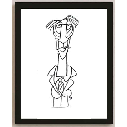 Nezih Danyal Tipler Kişiye Özel Sertifikalı Sınırlı Fine Art Karikatür Baskı NTP00334