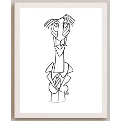 Nezih Danyal Tipler Kişiye Özel Sertifikalı Sınırlı Fine Art Karikatür Baskı NTP00334