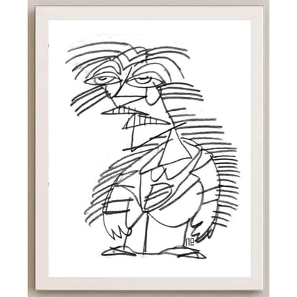 Nezih Danyal Tipler Kişiye Özel Sertifikalı Sınırlı Fine Art Karikatür Baskı NTP00335