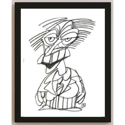 Nezih Danyal Tipler Kişiye Özel Sertifikalı Sınırlı Fine Art Karikatür Baskı NTP00337