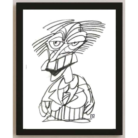 Nezih Danyal Tipler Kişiye Özel Sertifikalı Sınırlı Fine Art Karikatür Baskı NTP00337
