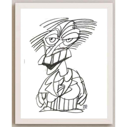 Nezih Danyal Tipler Kişiye Özel Sertifikalı Sınırlı Fine Art Karikatür Baskı NTP00337