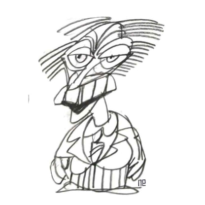 Nezih Danyal Tipler Kişiye Özel Sertifikalı Sınırlı Fine Art Karikatür Baskı NTP00337