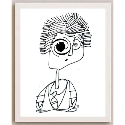 Nezih Danyal Tipler Kişiye Özel Sertifikalı Sınırlı Fine Art Karikatür Baskı NTP00338