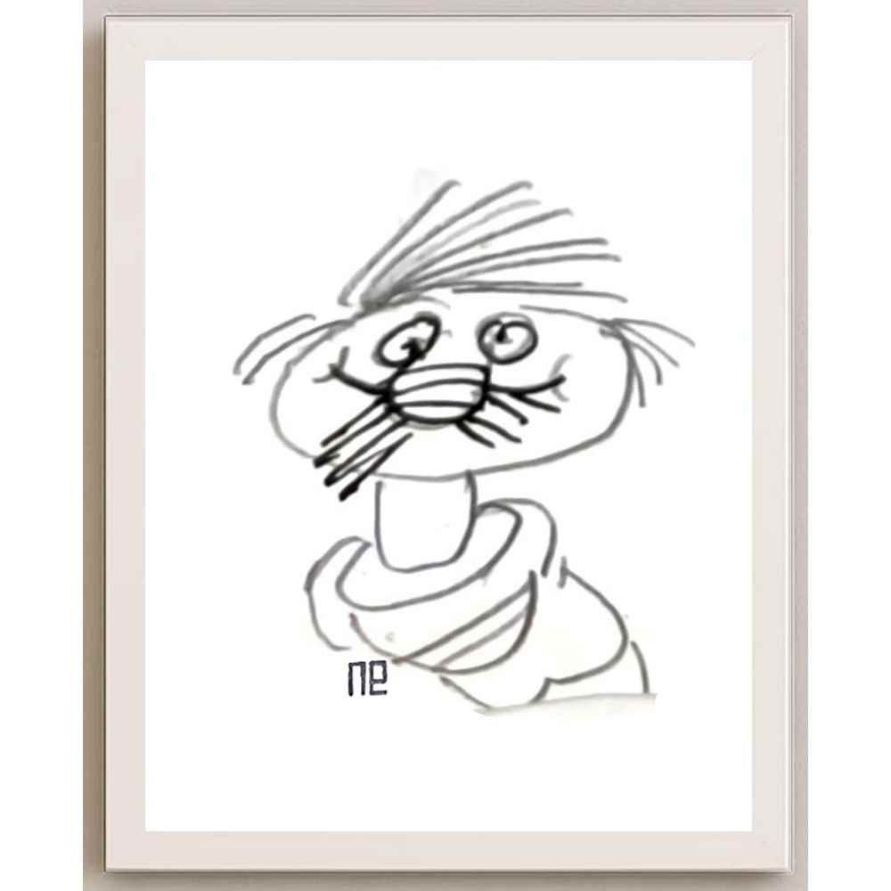 Nezih Danyal Tipler Kişiye Özel Sertifikalı Sınırlı Fine Art Karikatür Baskı NTP00341
