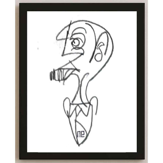 Nezih Danyal Tipler Kişiye Özel Sertifikalı Sınırlı Fine Art Karikatür Baskı NTP00344