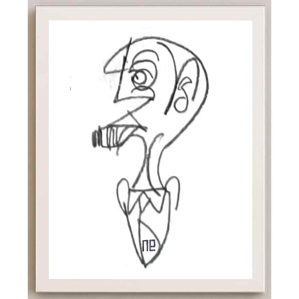 Nezih Danyal Tipler Kişiye Özel Sertifikalı Sınırlı Fine Art Karikatür Baskı NTP00344