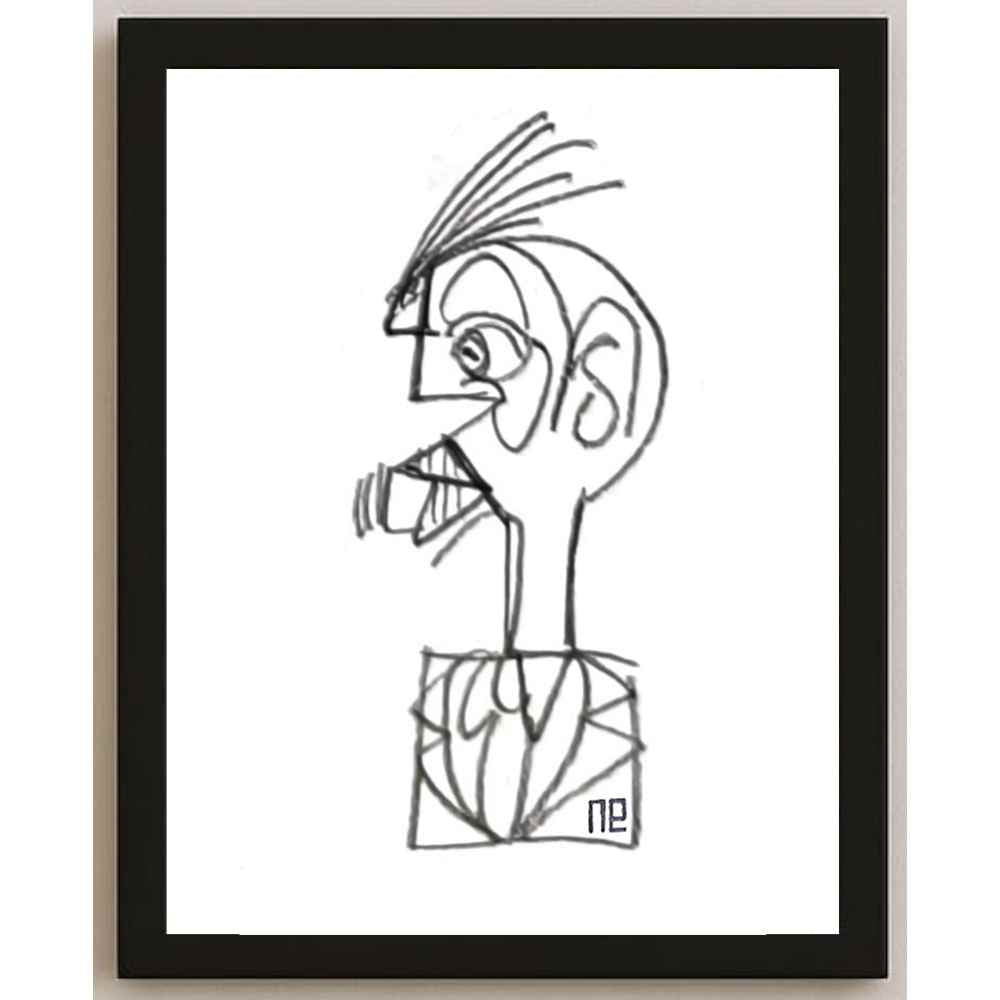 Nezih Danyal Tipler Kişiye Özel Sertifikalı Sınırlı Fine Art Karikatür Baskı NTP00346