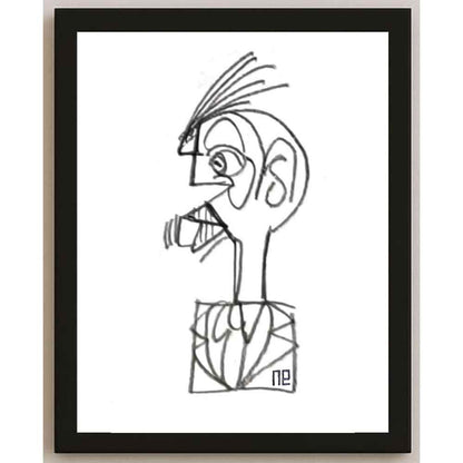 Nezih Danyal Tipler Kişiye Özel Sertifikalı Sınırlı Fine Art Karikatür Baskı NTP00346