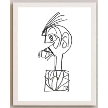 Nezih Danyal Tipler Kişiye Özel Sertifikalı Sınırlı Fine Art Karikatür Baskı NTP00346