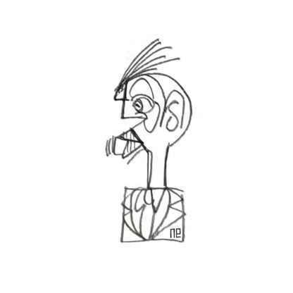 Nezih Danyal Tipler Kişiye Özel Sertifikalı Sınırlı Fine Art Karikatür Baskı NTP00346