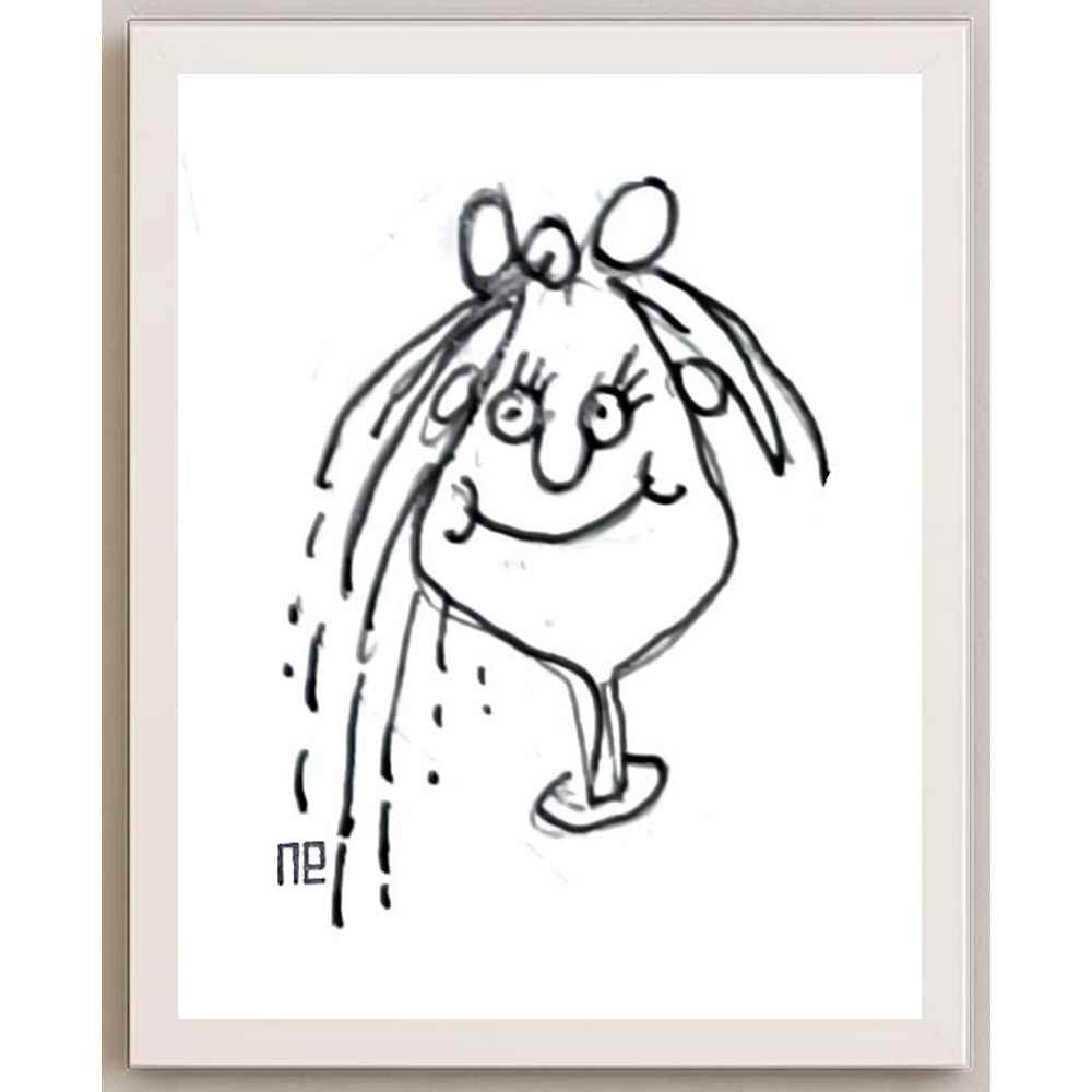 Nezih Danyal Tipler Kişiye Özel Sertifikalı Sınırlı Fine Art Karikatür Baskı NTP00348