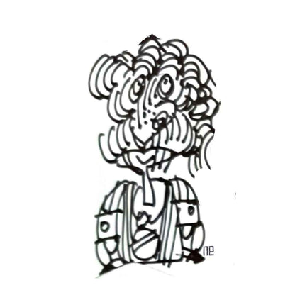 Nezih Danyal Tipler Kişiye Özel Sertifikalı Sınırlı Fine Art Karikatür Baskı NTP00352