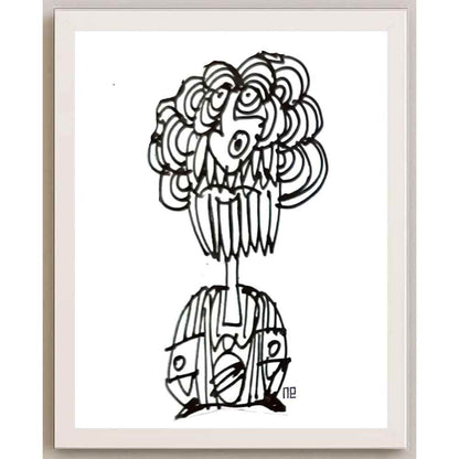 Nezih Danyal Tipler Kişiye Özel Sertifikalı Sınırlı Fine Art Karikatür Baskı NTP00354