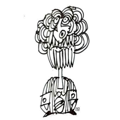 Nezih Danyal Tipler Kişiye Özel Sertifikalı Sınırlı Fine Art Karikatür Baskı NTP00354