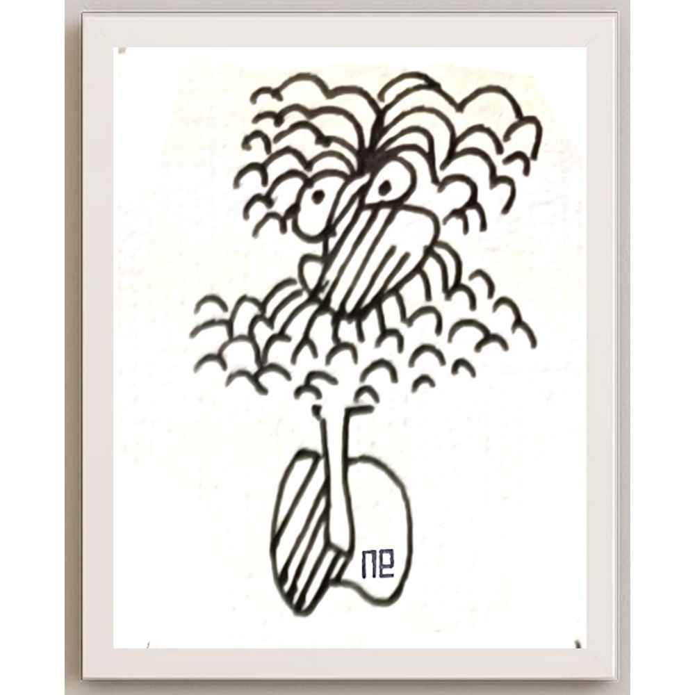 Nezih Danyal Tipler Kişiye Özel Sertifikalı Sınırlı Fine Art Karikatür Baskı NTP00358