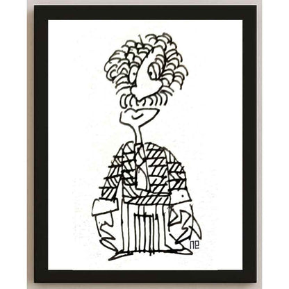 Nezih Danyal Tipler Kişiye Özel Sertifikalı Sınırlı Fine Art Karikatür Baskı NTP00359